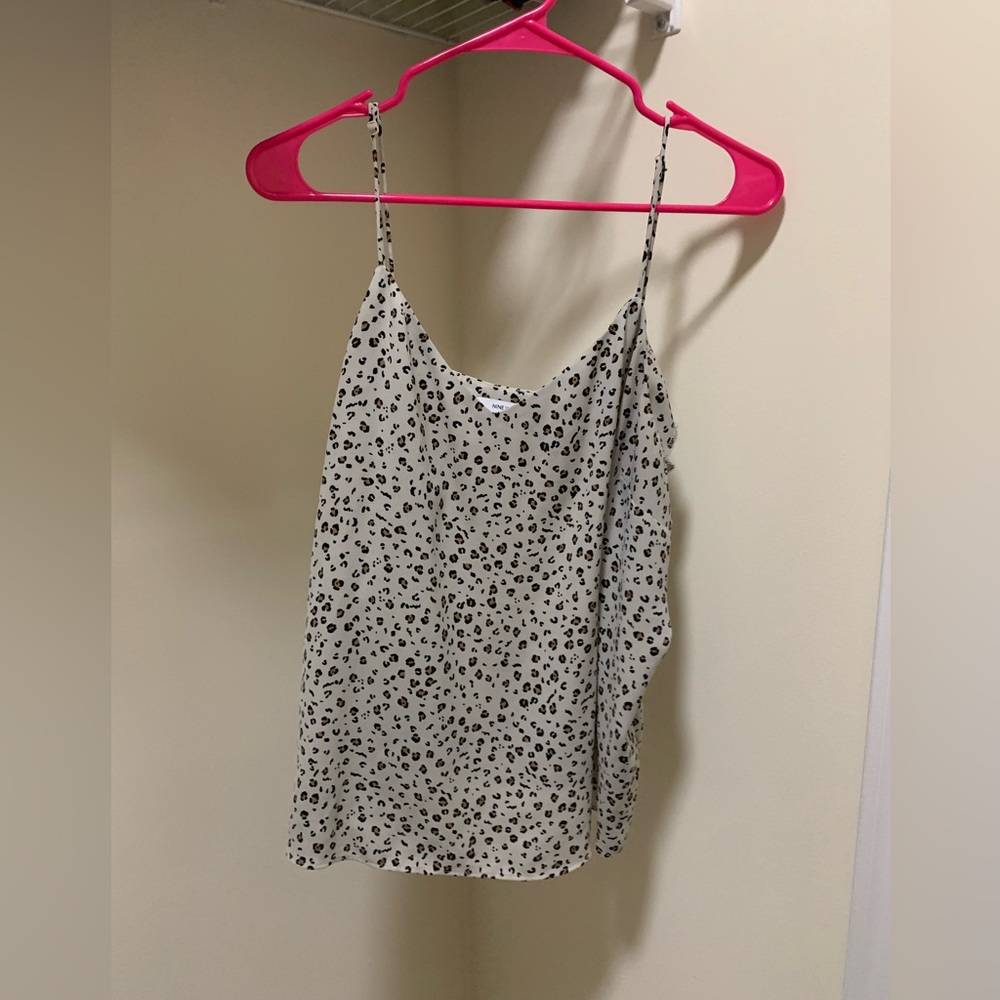 Leopard Print Spaghetti Strap Top - image 1